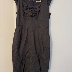 Rebecca Taylor Charcoal Ruffle Mini Dress
